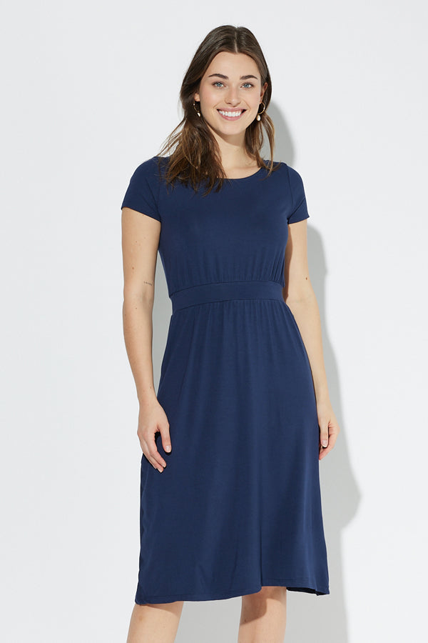 Navy blue 2025 sunflower dress