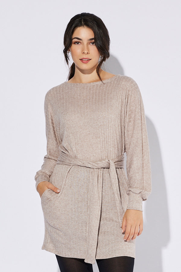 Manu Dress / Pink Sand Fine Knit