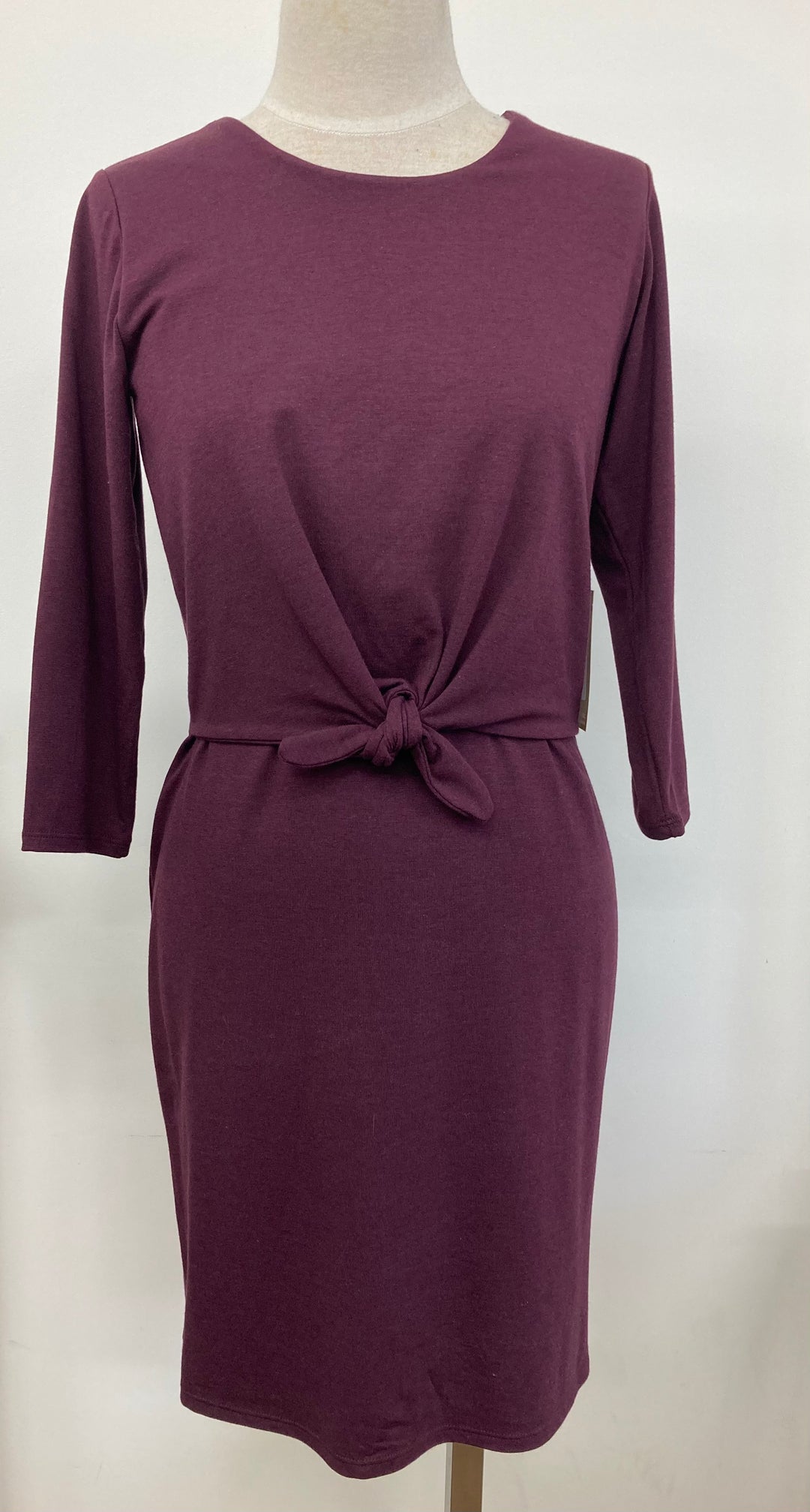 Mia Dress - Charcoal Micro Lines